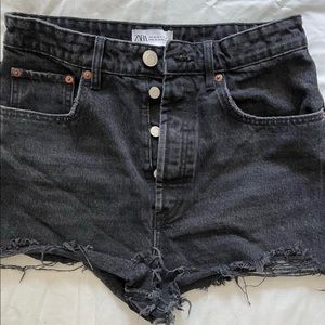 Zara black denim shorts!